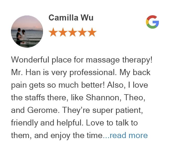 Google review by Camilla for True Chiropractic Bellevue