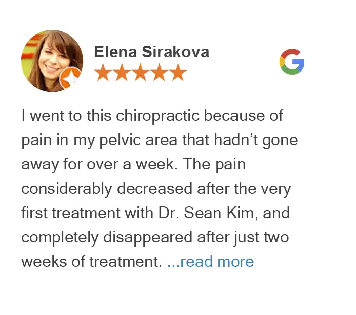 Google review by Elena Sirkova for True Chiropractic Bellevue