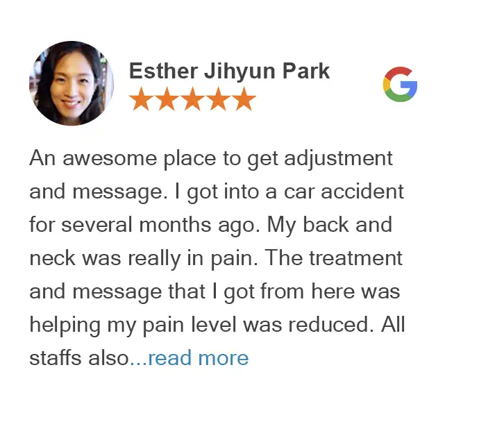 Google review by Esther for True Chiropractic Bellevue