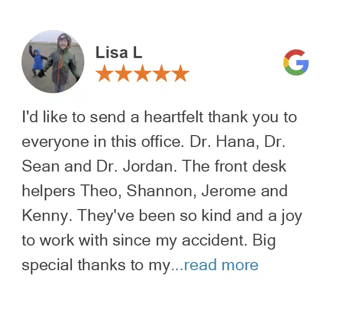 Google review by Lisa L for True Chiropractic Bellevue